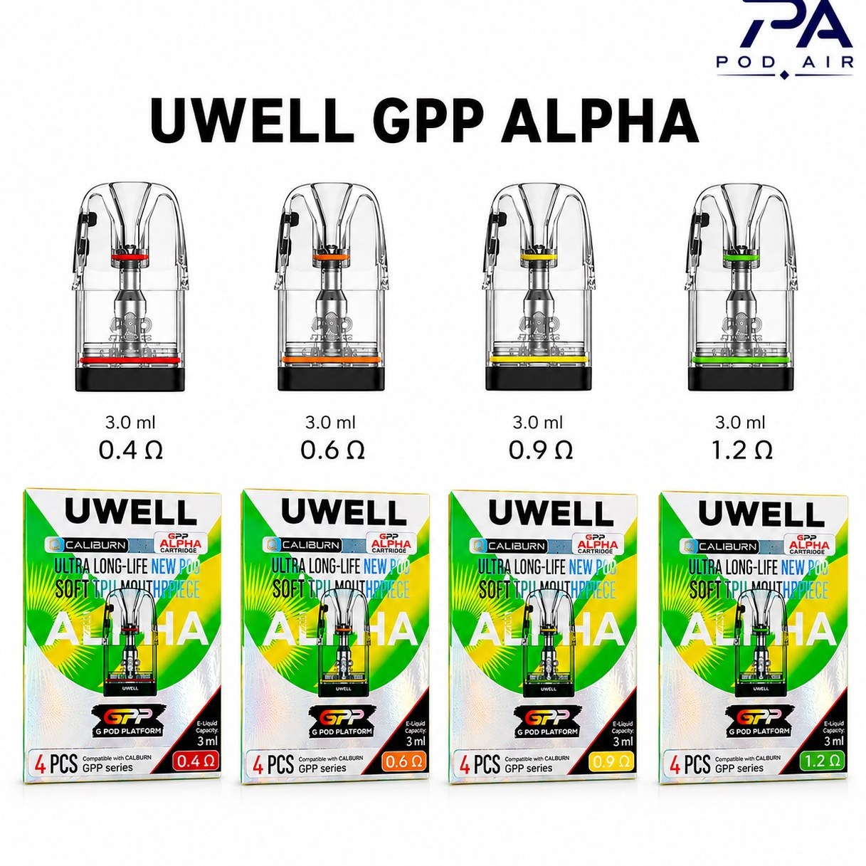 کارتریج جی پی پی یوول - cartridge gpp uwell